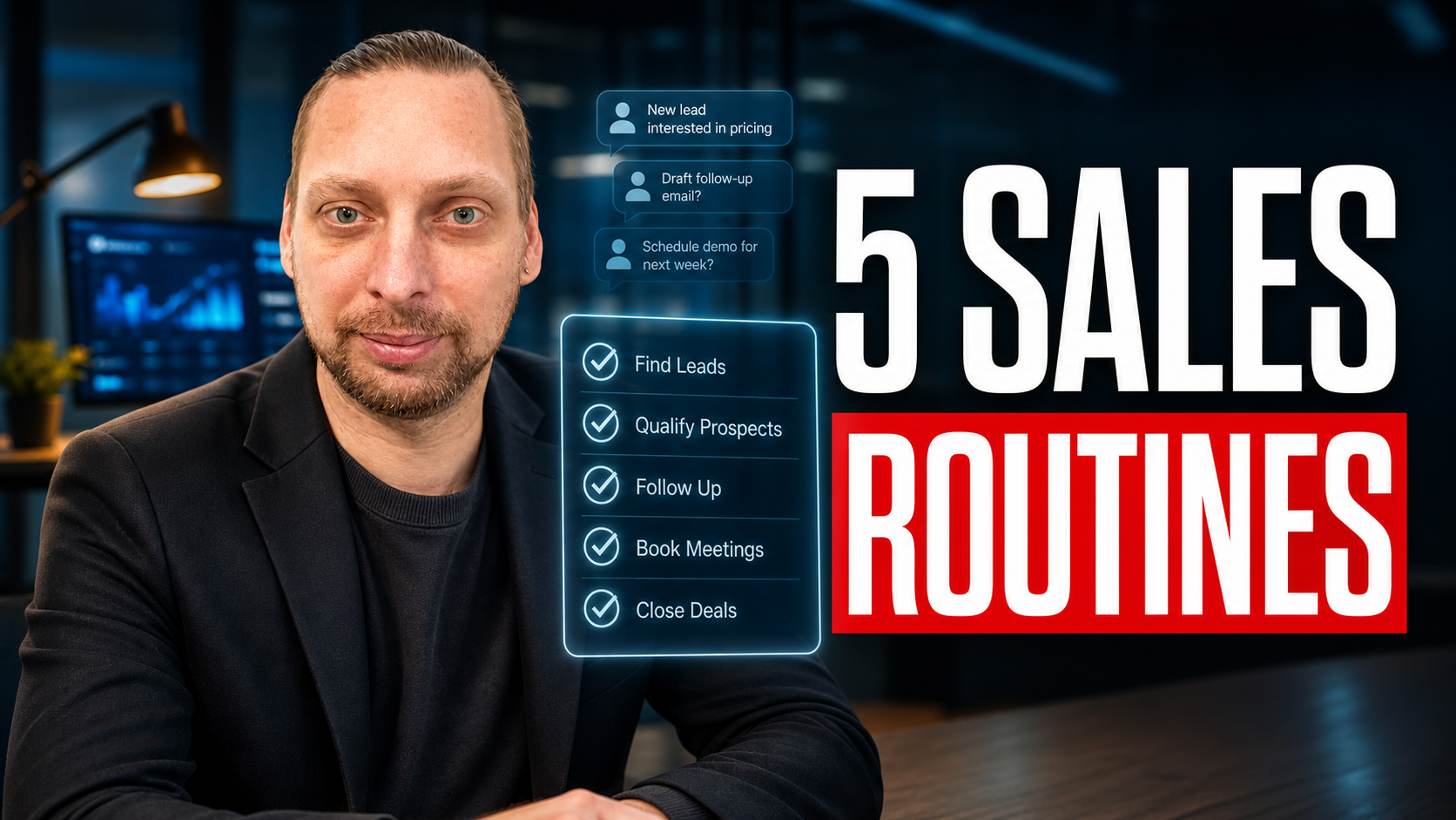 Ievgen Kovalevskyi and a list of 5 sales team tasks that AI takes over.
